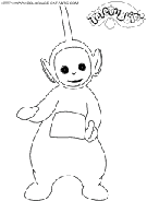 coloriage teletubbies dipsy danse