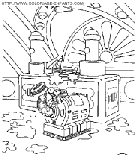 coloriage teletubbies la machine