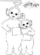 coloriage teletubbies tinky winky et po