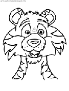 coloriage tete de tigre dessin enfant