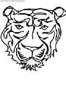 coloriage tete de tigre