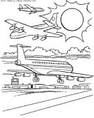 coloriage transport avion