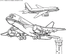 coloriage transport avion