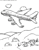 coloriage transport avion