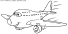 coloriage transport avion