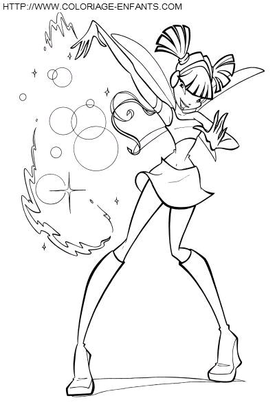 coloriage winx musa et ses pouvoirs