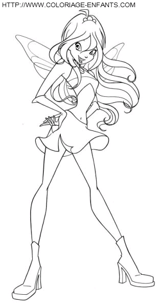 coloriage winx stella en fee