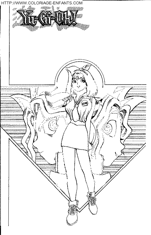 coloriage yu gi oh la briseuse de prisons