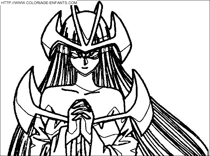 coloriage yu gi oh un elfe mystique