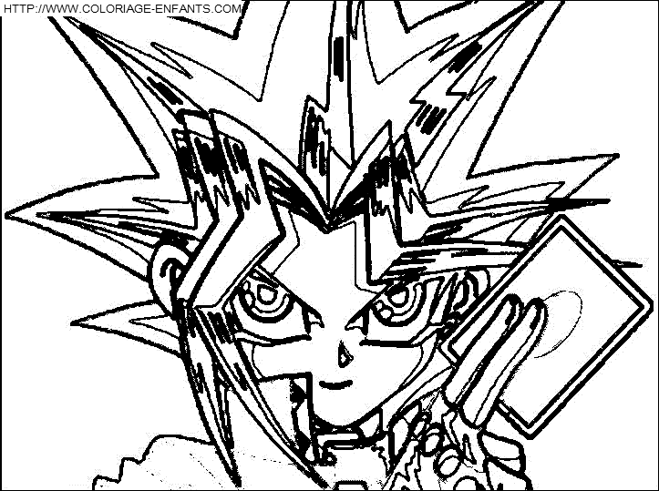 coloriage yu gi oh yamiyugi